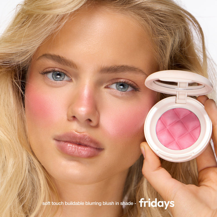 colour_fridays, | ICONIC London Fridays Buildable Blurring Blush Model wearing blush
