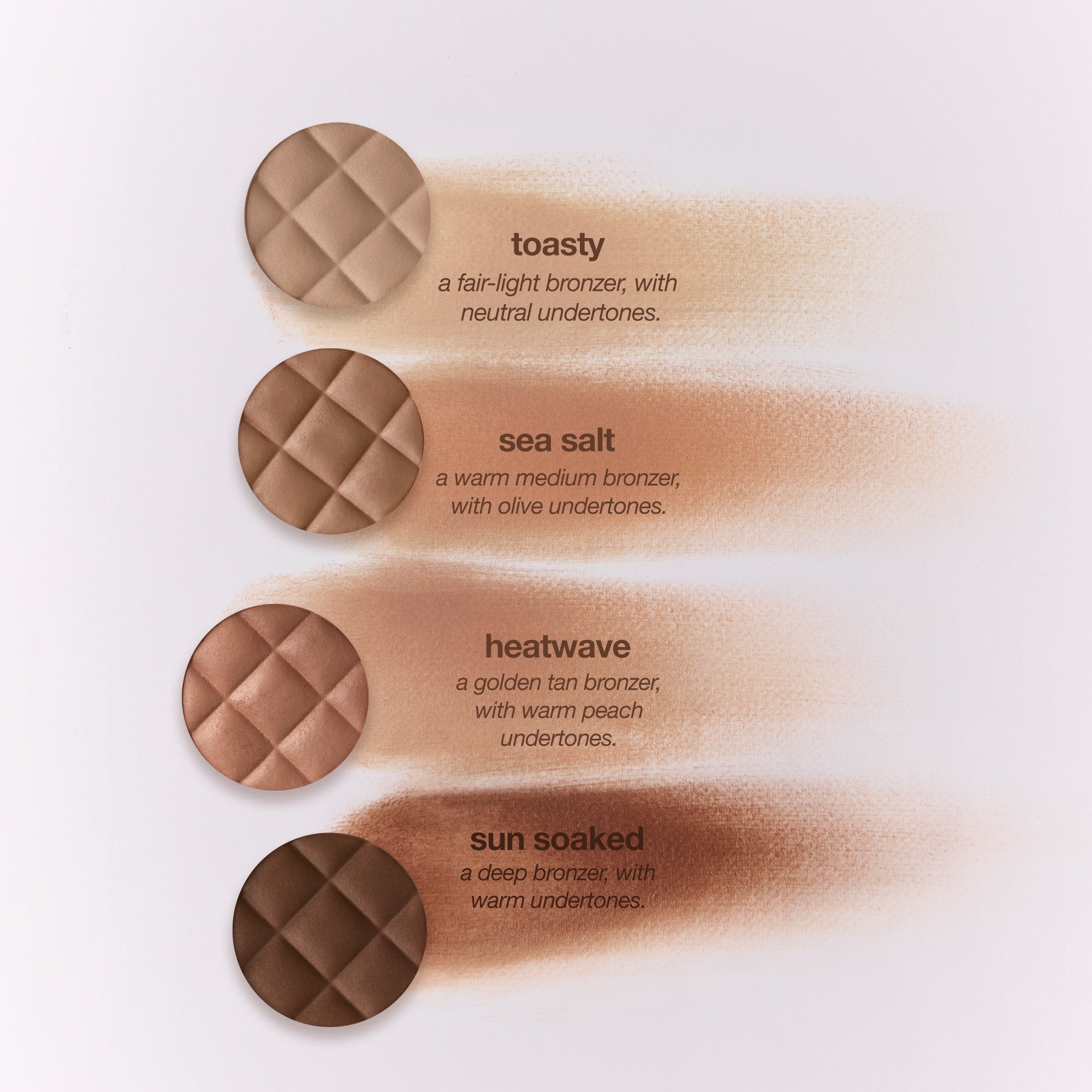 colour_Heatwave, | ICONIC London Fridays Buildable Blurring Bronze. Shade Swatches