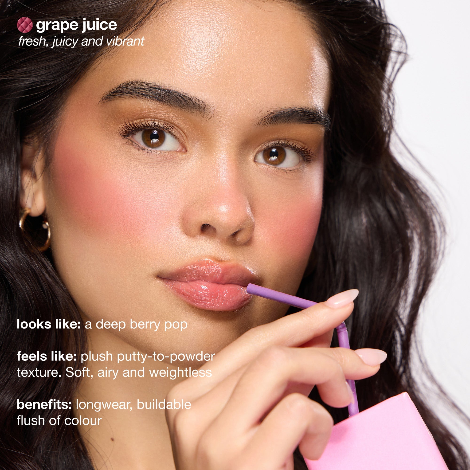 colour_grape juice, | ICONIC London Grape Juice Buildable Blurring Blush Fresh, juicy and vibrant