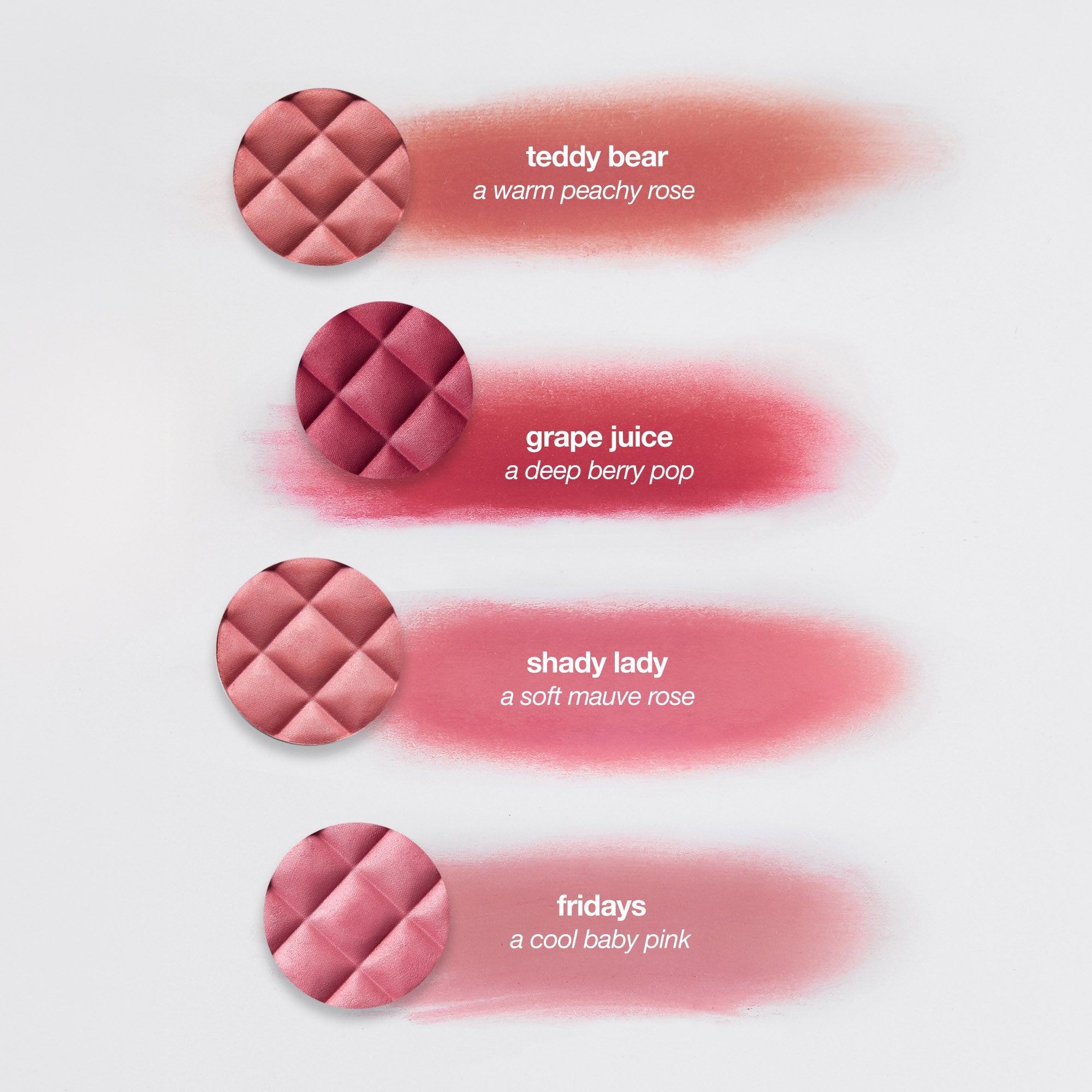 colour_shady lady, | ICONIC London Shady Lady Buildable Blurring Blush Shade Swatches