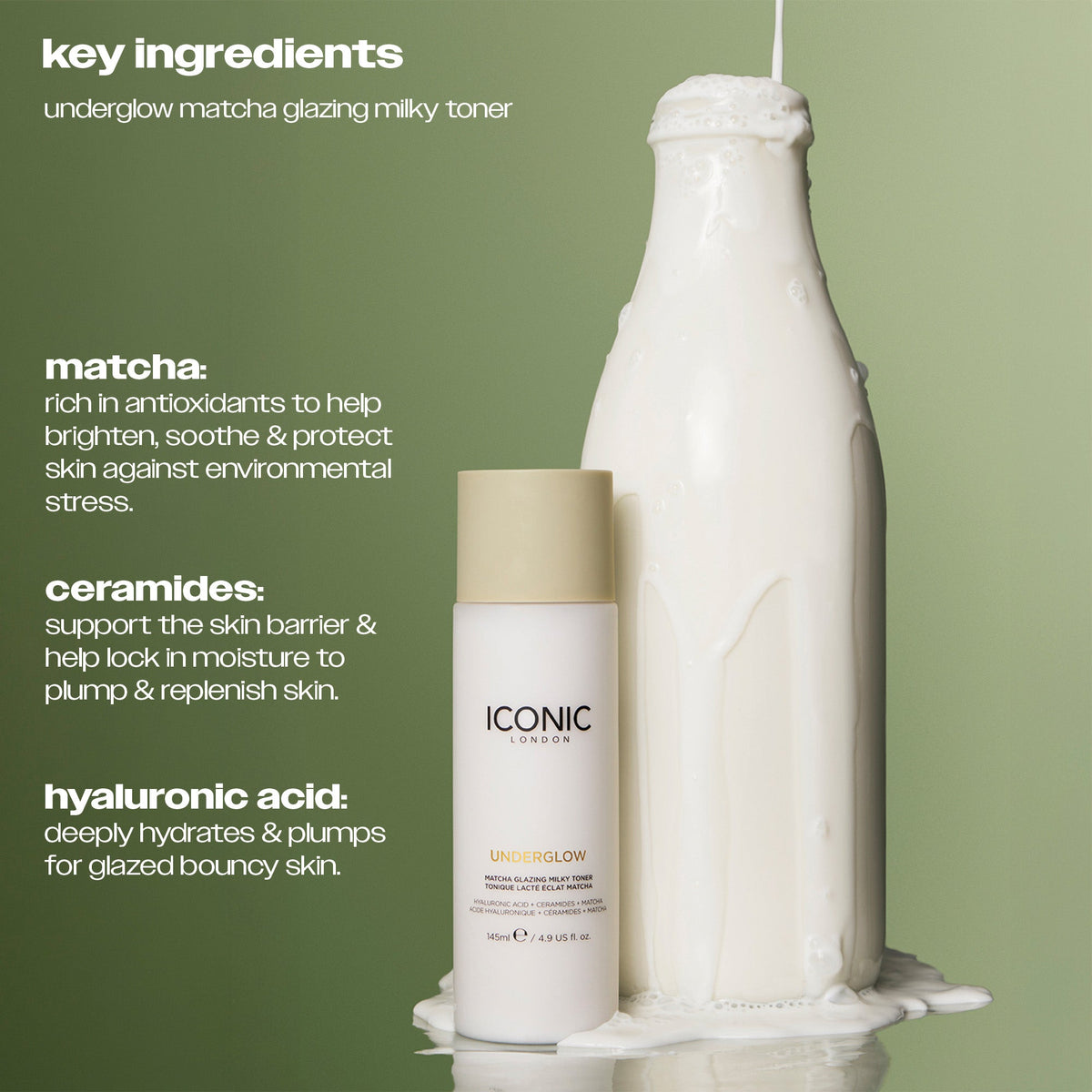 Underglow Matcha Glazing Milky Toner Key Ingredients