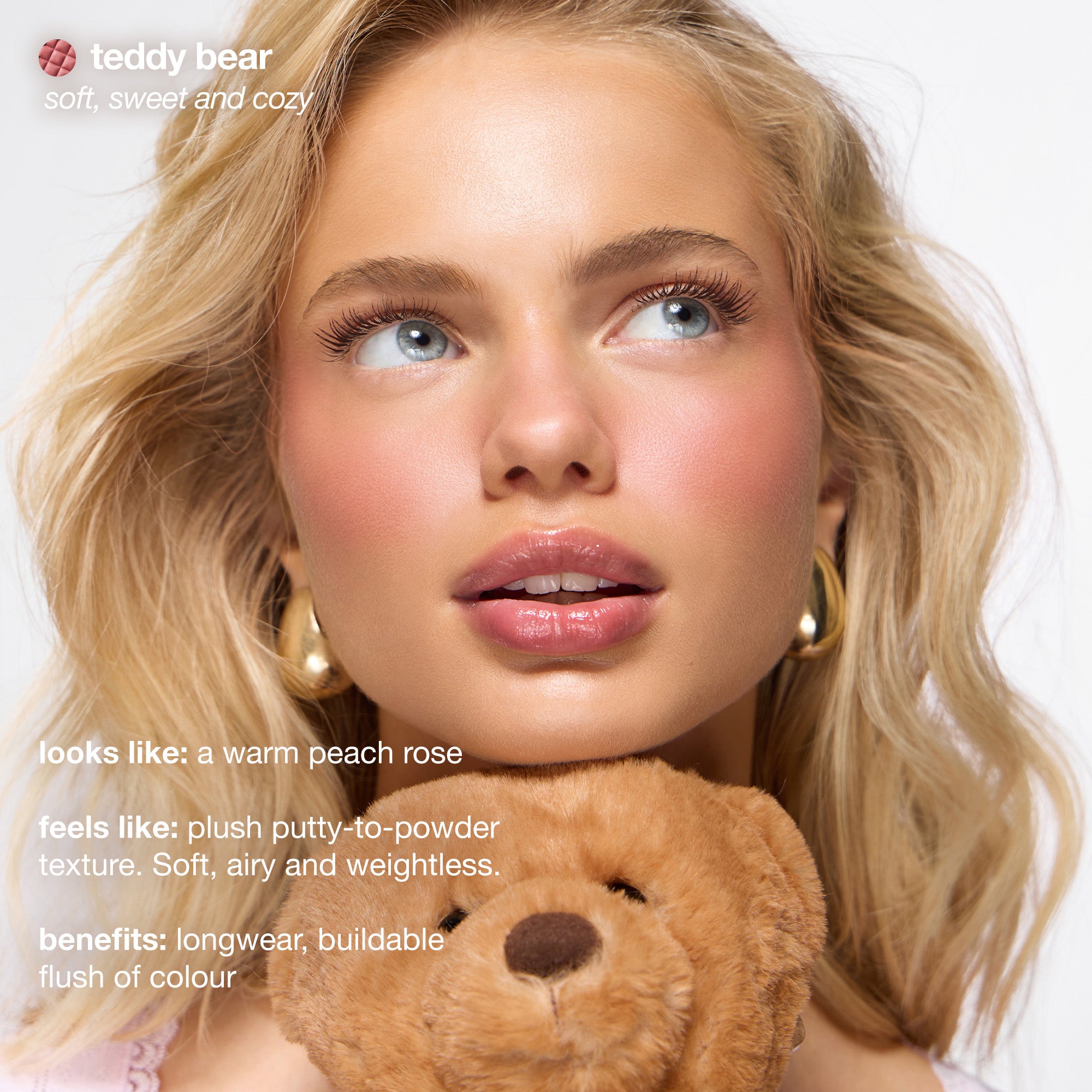 colour_teddy bear, | ICONIC London Teddy Bear Buildable Blurring Blush Soft, sweet and cosy