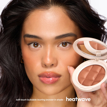 colour_Heatwave, | ICONIC London Fridays Buildable Blurring Bronze. Model wearing bronzer